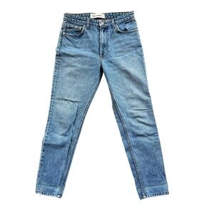 Reformation High Rise Slim Straight Leg Jeans Medium Wash Blue Size 26